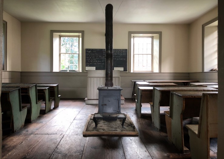 Interior of a schoolhouse built in 1829