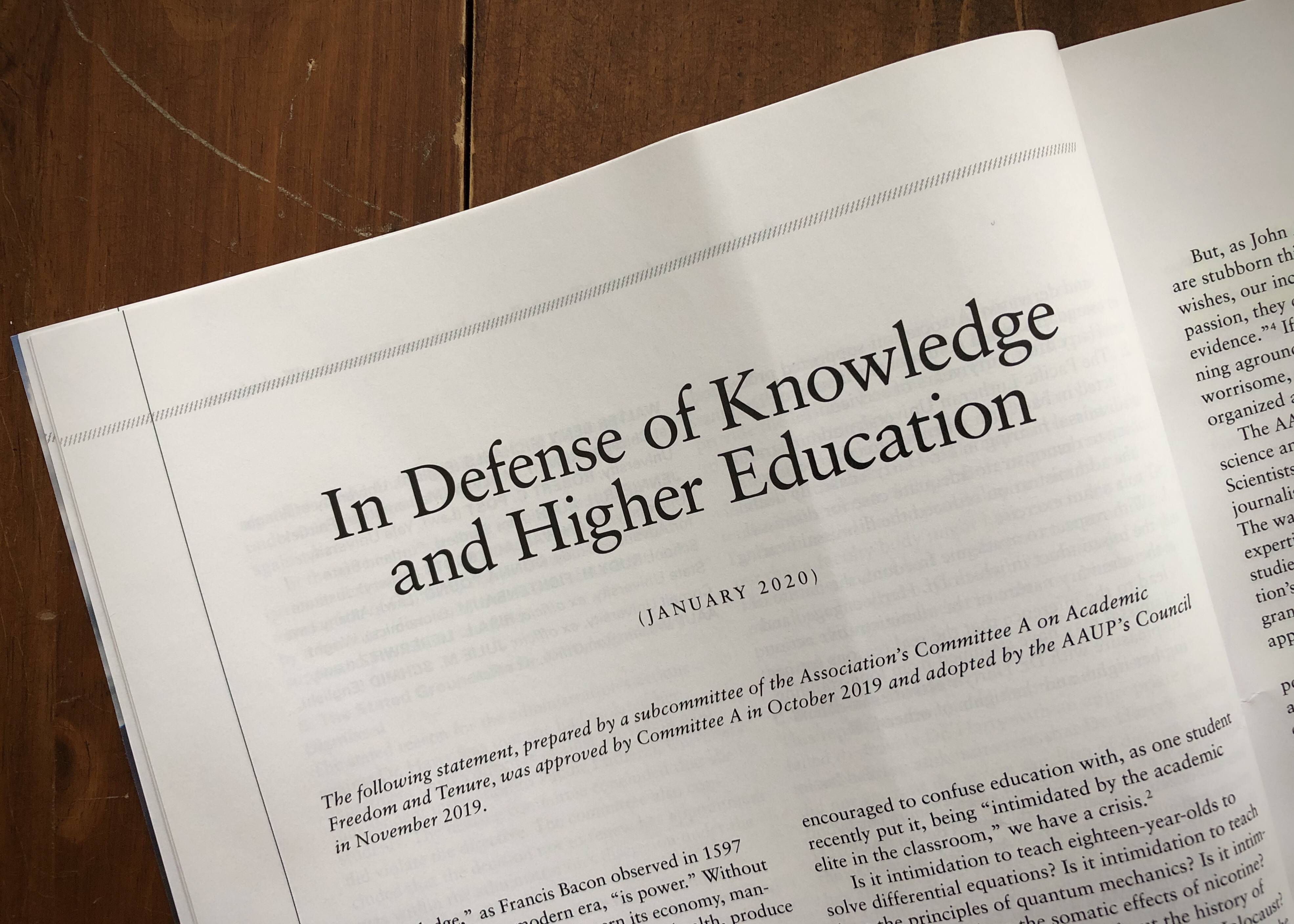In Defense of Knowledge and Higher Education