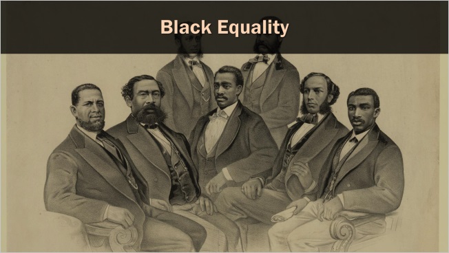 Slide: Black Equality.
